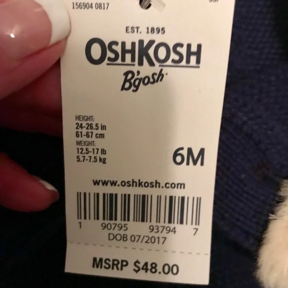 Oshkosh Sweater Cape- 6 M